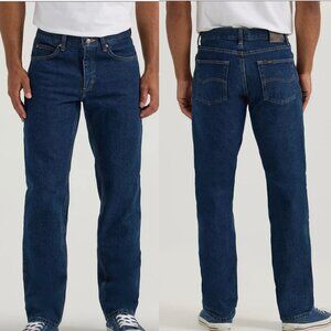 NWT 40x30 Men's Lee Denim Jeans, Regular Fit, Comfort Stretch, Straight Leg